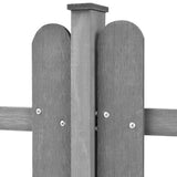 NNEVL Picket Fence with Posts 3 pcs WPC 600x60 cm
