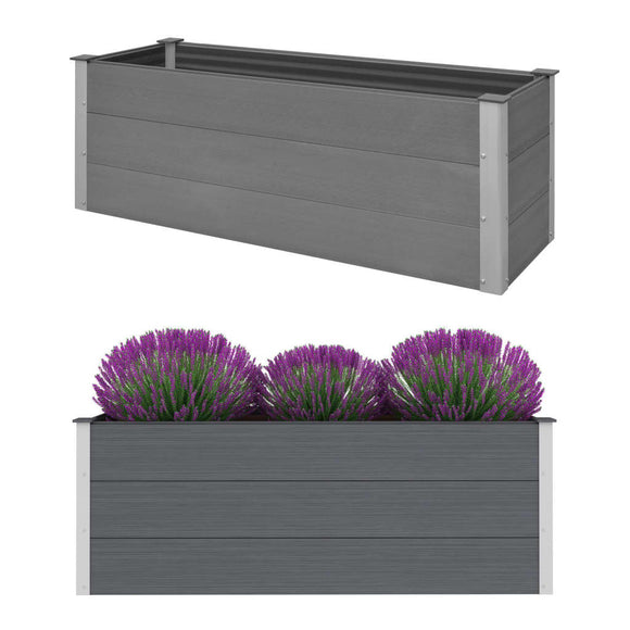 NNEVL Garden Raised Bed WPC 150x50x54 cm Grey