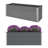 NNEVL Garden Raised Bed WPC 150x50x54 cm Grey