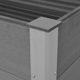 NNEVL Garden Raised Bed WPC 150x50x54 cm Grey