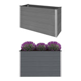 NNEVL Garden Raised Bed WPC 150x50x91 cm Grey