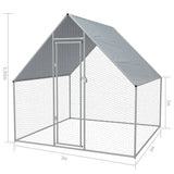 NNEVL Outdoor Chicken Cage Galvanised Steel 2x2x1.92 m