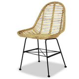 NNEVL Dining Chairs 4 pcs Natural Rattan