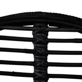 NNEVL Dining Chairs 4 pcs Black Natural Rattan