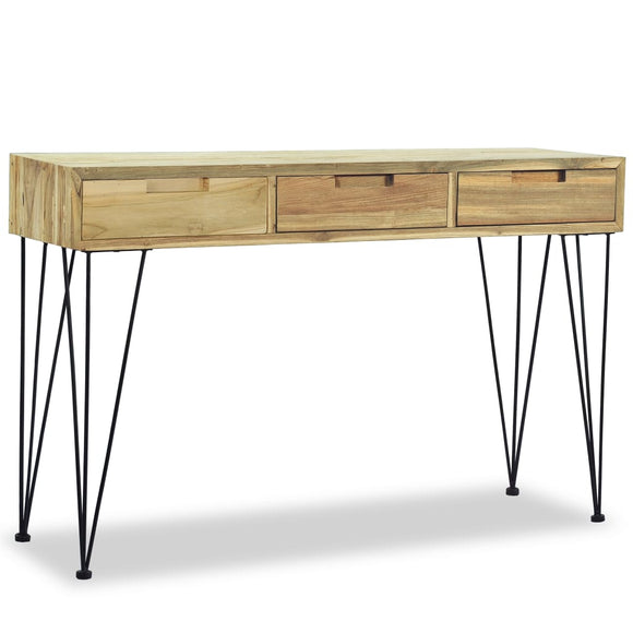 NNEVL Console Table 120x35x76 cm Solid Teak