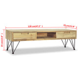 NNEVL TV Cabinet 120x35x35 cm Solid Teak