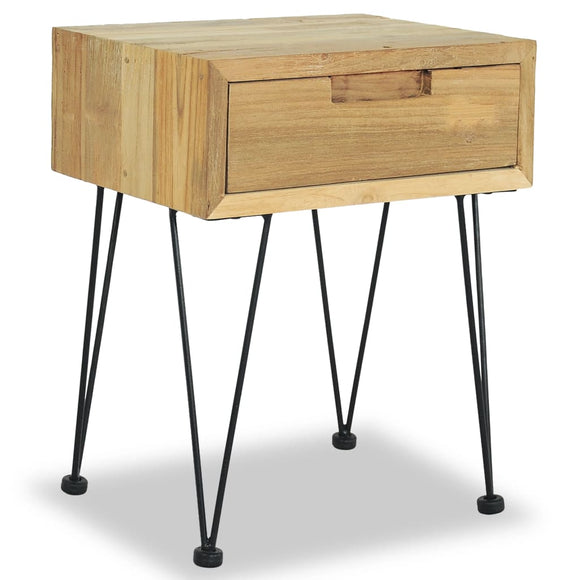 NNEVL Bedside Cabinet 40x30x50 cm Solid Teak