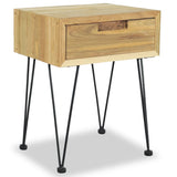 NNEVL Bedside Cabinet 40x30x50 cm Solid Teak