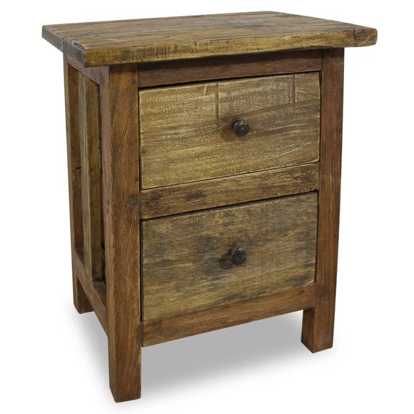 NNEVL Nightstand Solid Reclaimed Wood 40x30x51 cm