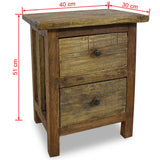 NNEVL Nightstand Solid Reclaimed Wood 40x30x51 cm