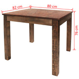 NNEVL Dining Table Solid Reclaimed Wood 82x80x76 cm