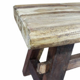 NNEVL Bench Solid Reclaimed Wood 100x28x43 cm