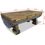 NNEVL Coffee Table Solid Reclaimed Wood 90x50x35 cm