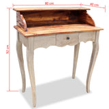 NNEVL Writing Desk Solid Reclaimed Wood 80x40x92 cm