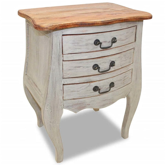 NNEVL Bedside Cabinet Solid Reclaimed Wood 48x35x64 cm