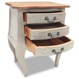 NNEVL Bedside Cabinet Solid Reclaimed Wood 48x35x64 cm