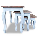 NNEVL Nesting Table Set 3 Pieces Solid Reclaimed Wood