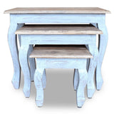 NNEVL Nesting Table Set 3 Pieces Solid Reclaimed Wood