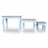 NNEVL Nesting Table Set 3 Pieces Solid Reclaimed Wood