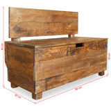 NNEVL Bench Solid Reclaimed Wood 86x40x60 cm