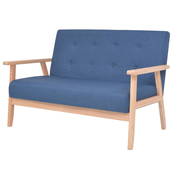 NNEVL 2-Seater Sofa Fabric Blue