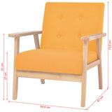 NNEVL Armchair Yellow Fabric