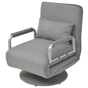 NNEVL Swivel Chair and Sofa Bed Light Grey Fabric