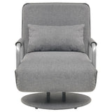 NNEVL Swivel Chair and Sofa Bed Light Grey Fabric