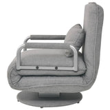 NNEVL Swivel Chair and Sofa Bed Light Grey Fabric