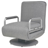 NNEVL Swivel Chair and Sofa Bed Light Grey Fabric