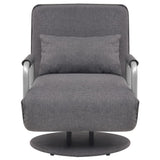 NNEVL Swivel Chair and Sofa Bed Dark Grey Fabric
