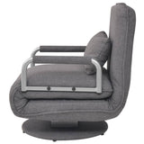 NNEVL Swivel Chair and Sofa Bed Dark Grey Fabric