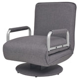 NNEVL Swivel Chair and Sofa Bed Dark Grey Fabric