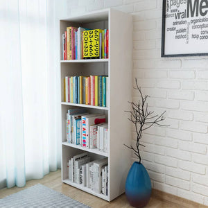 NNEVL Bookshelf Chipboard 60x31x155 cm white