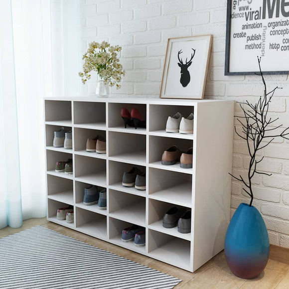 NNEVL Shoe Rack Chipboard 92x30x67.5 cm White