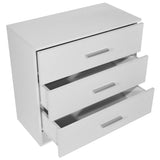 NNEVL Chest of Drawers Chipboard 71x35x68 cm White