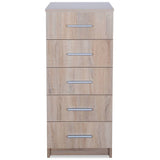 NNEVL Tall Chest of Drawers Chipboard 41x35x106 cm Oak