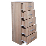 NNEVL Tall Chest of Drawers Chipboard 41x35x106 cm Oak