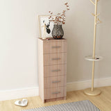 NNEVL Tall Chest of Drawers Chipboard 41x35x106 cm Oak