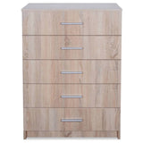 NNEVL Storage Cabinet Chipboard 71x35x106 cm Oak