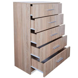 NNEVL Storage Cabinet Chipboard 71x35x106 cm Oak