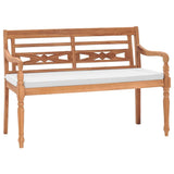 NNEVL Batavia Bench with Cushions 120 cm Teak
