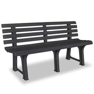 NNEVL Garden Bench 145,5 cm Plastic Anthracite