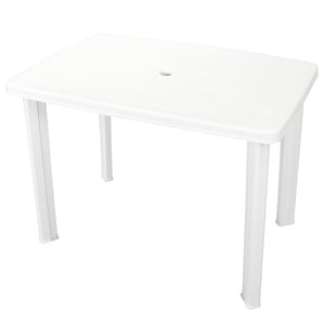 NNEVL Garden Table White 101x68x72 cm Plastic