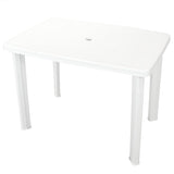 NNEVL Garden Table White 101x68x72 cm Plastic
