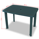 NNEVL Garden Table Green 101x68x72 cm Plastic