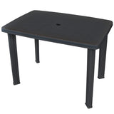 NNEVL Garden Table Anthracite 101x68x72 cm Plastic
