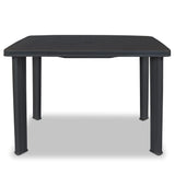NNEVL Garden Table Anthracite 101x68x72 cm Plastic