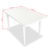NNEVL Garden Table 126 x 76 x 72 cm(White)