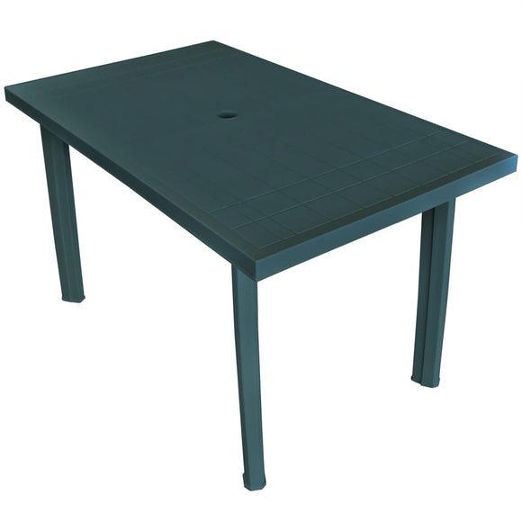 NNEVL Garden Table Grey 190x90x75 cm Poly Rattan and Solid Acacia Wood